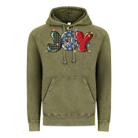 Vintage Olive joy christmas lights Vintage Hoodie - MaliasSmallBusiness