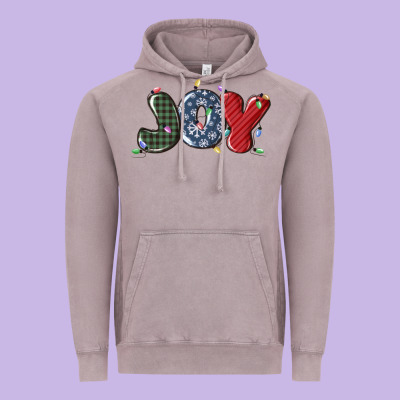 Vintage Hoodie joy christmas lights