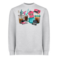 Heather Grey crafting coffee cups Heavyweight Sweatshirt - RanaPortraitStore