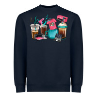 Navy crafting coffee cups Heavyweight Sweatshirt - RanaPortraitStore