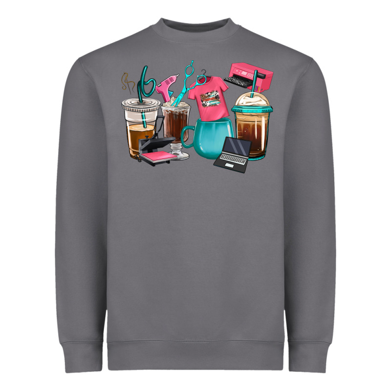 Crafting Coffee Cups Heavyweight Sweatshirt by RanaPortraitStore | Teevron
