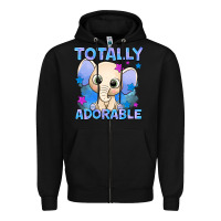 Black totally adorable elephant boy Zipper Hoodie - AdoDesignShop