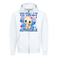 White totally adorable elephant boy Zipper Hoodie - AdoDesignShop