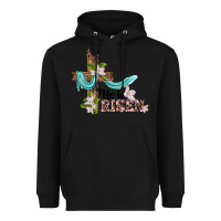 Black he is risen cross Heavyweight Hoodie - BarkalooDesign
