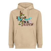 Mushroom he is risen cross Heavyweight Hoodie - BarkalooDesign