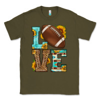 Army Green western love american football Classic Tee - HRA Design Shop