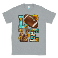 Heather Grey western love american football Classic Tee - HRA Design Shop