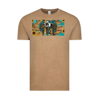Vintage Coffee western blessed cros sunflowers licence plate Vintage Tee - RanaPortraitStore