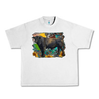 Lunar Rock black angus bull with aztec and farm background Urban Heavy Tee - RanaPortraitStore
