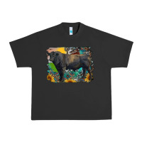 Pigment Black black angus bull with aztec and farm background Urban Heavy Tee - RanaPortraitStore
