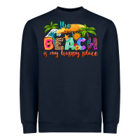 Navy the beach is my happy place Heavyweight Sweatshirt - RanaPortraitStore