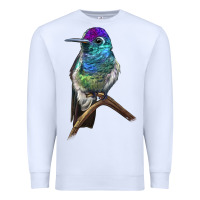 White Rivoli`s Hummingbird Premium Sweatshirt - LillyAllenDesigns