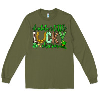 Army Green St. Patrick's Day Daddy's little lucky charm Long Sleeve Tee - Neo Western