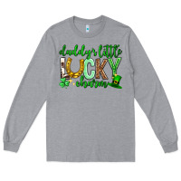 Heather Grey St. Patrick's Day Daddy's little lucky charm Long Sleeve Tee - Neo Western