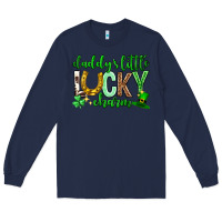 Navy St. Patrick's Day Daddy's little lucky charm Long Sleeve Tee - Neo Western
