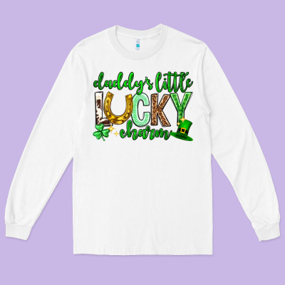 St. Patrick's Day Daddy's Little Lucky Charm Long Sleeve Tee Designed By Neo Western