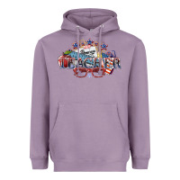 Lavender american teacher Heavyweight Hoodie - NancyCooperArtShop