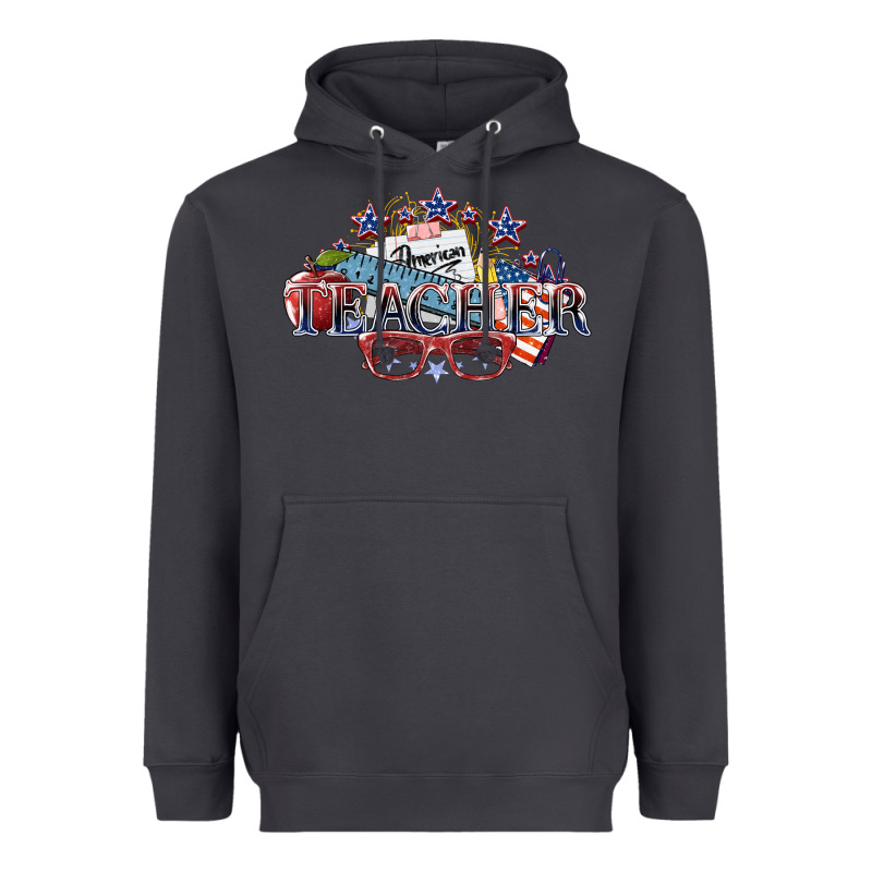 American Teacher Heavyweight Hoodie by NancyCooperArtShop | Teevron