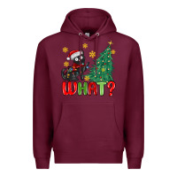 Burgundy christmas  cat  what Premium Hoodie - MaliasSmallBusiness