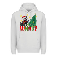 Dove Grey christmas  cat  what Premium Hoodie - MaliasSmallBusiness