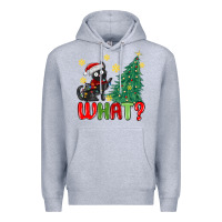 Heather Grey christmas  cat  what Premium Hoodie - MaliasSmallBusiness