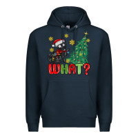 Navy christmas  cat  what Premium Hoodie - MaliasSmallBusiness