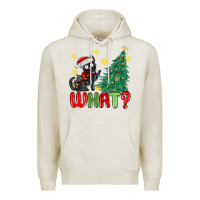 Oatmeal Heather christmas  cat  what Premium Hoodie - MaliasSmallBusiness