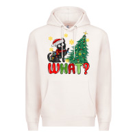 Pale Pink christmas  cat  what Premium Hoodie - MaliasSmallBusiness