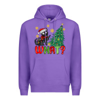 Purple christmas  cat  what Premium Hoodie - MaliasSmallBusiness
