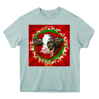 Arona christmas holstein calf face Heavy Core Tee - LillyAllenDesigns