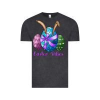 Vintage Black easter bunny ear eggs easter vibes Vintage Tee - RanaPortraitStore