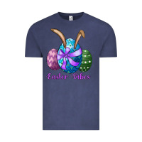 Vintage Denim easter bunny ear eggs easter vibes Vintage Tee - RanaPortraitStore