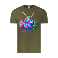 Vintage Olive easter bunny ear eggs easter vibes Vintage Tee - RanaPortraitStore