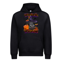 Black Trick Or Treat Black Angus Heifer Urban Hoodie - LillyAllenDesigns