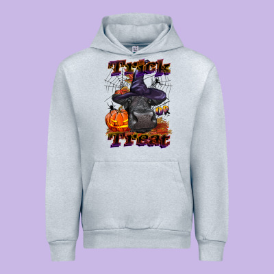 Trick Or Treat Black Angus Heifer Urban Hoodie Designed By Lillyallendesigns