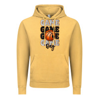 Vintage Mustard game day basketball bal Vintage Hoodie - MaliasSmallBusiness
