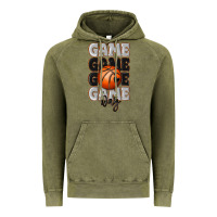 Vintage Olive game day basketball bal Vintage Hoodie - MaliasSmallBusiness