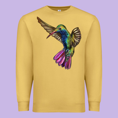 Broad Billed Hummingbird Premium Sweatshirt Designed By Lillyallendesigns