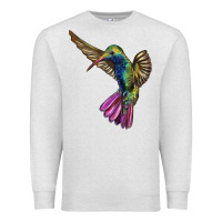 Oatmeal Heather Broad Billed Hummingbird Premium Sweatshirt - LillyAllenDesigns