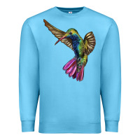 Ocean Blue Broad Billed Hummingbird Premium Sweatshirt - LillyAllenDesigns
