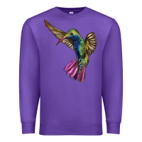 Purple Broad Billed Hummingbird Premium Sweatshirt - LillyAllenDesigns