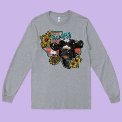 Texas Long Sleeve Tee Designed By Sublimationcraftshop