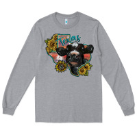 Heather Grey texas Long Sleeve Tee - SublimationCraftShop