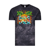 Cloud Black summer waves and sun Vintage Tee - BarkalooDesign