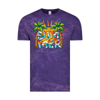 Cloud Purple summer waves and sun Vintage Tee - BarkalooDesign