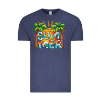 Vintage Denim summer waves and sun Vintage Tee - BarkalooDesign