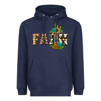 Navy faith with cross Heavyweight Hoodie - BarkalooDesign