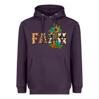 Plum faith with cross Heavyweight Hoodie - BarkalooDesign