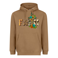 Toasted Coconut faith with cross Heavyweight Hoodie - BarkalooDesign