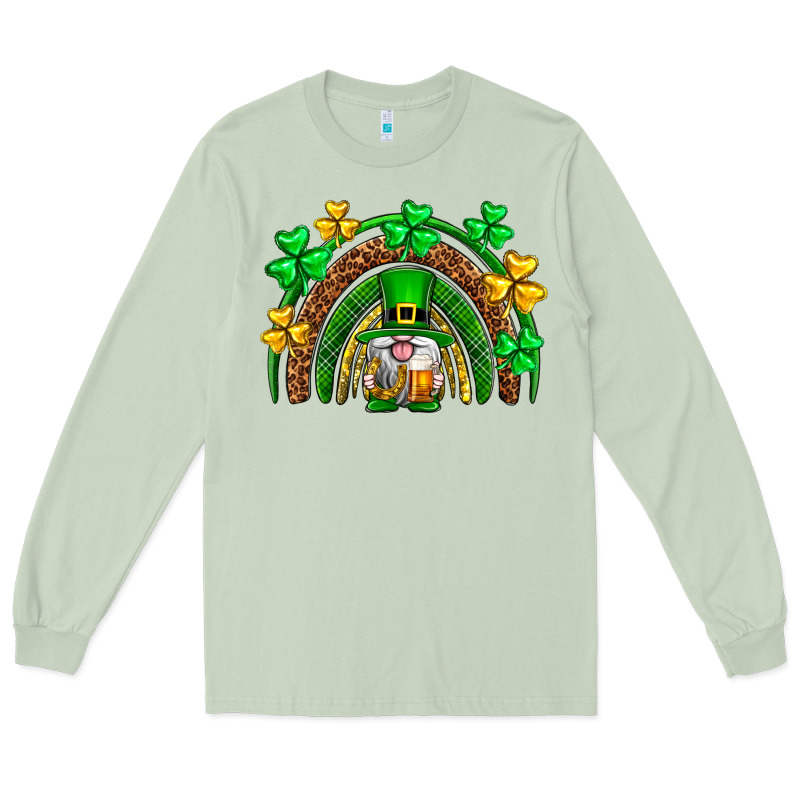 St. Patrick's Day Gnome Rainbow Long Sleeve Tee by Neo Western | Teevron